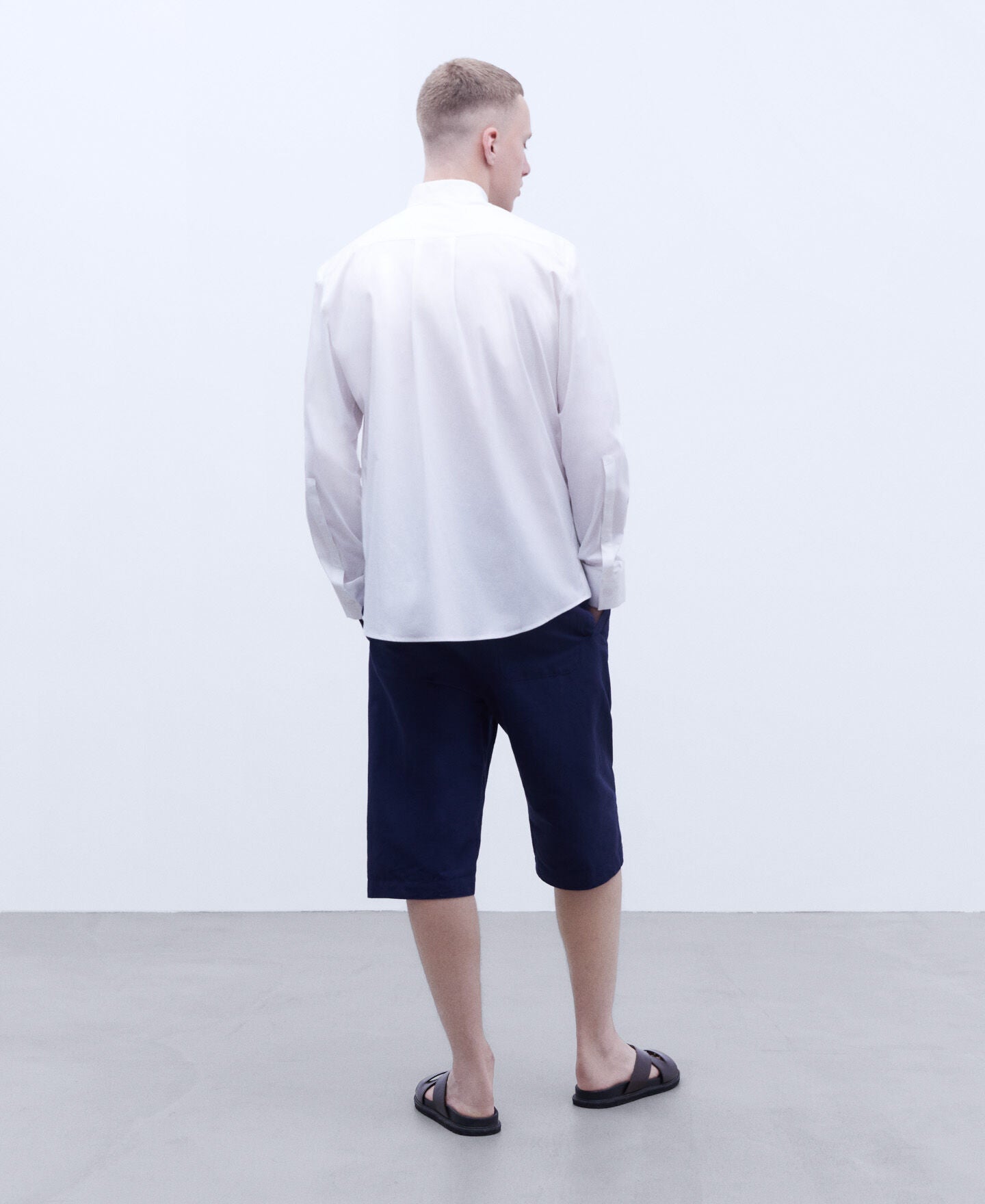 Camisa Cuello Mao Blanco