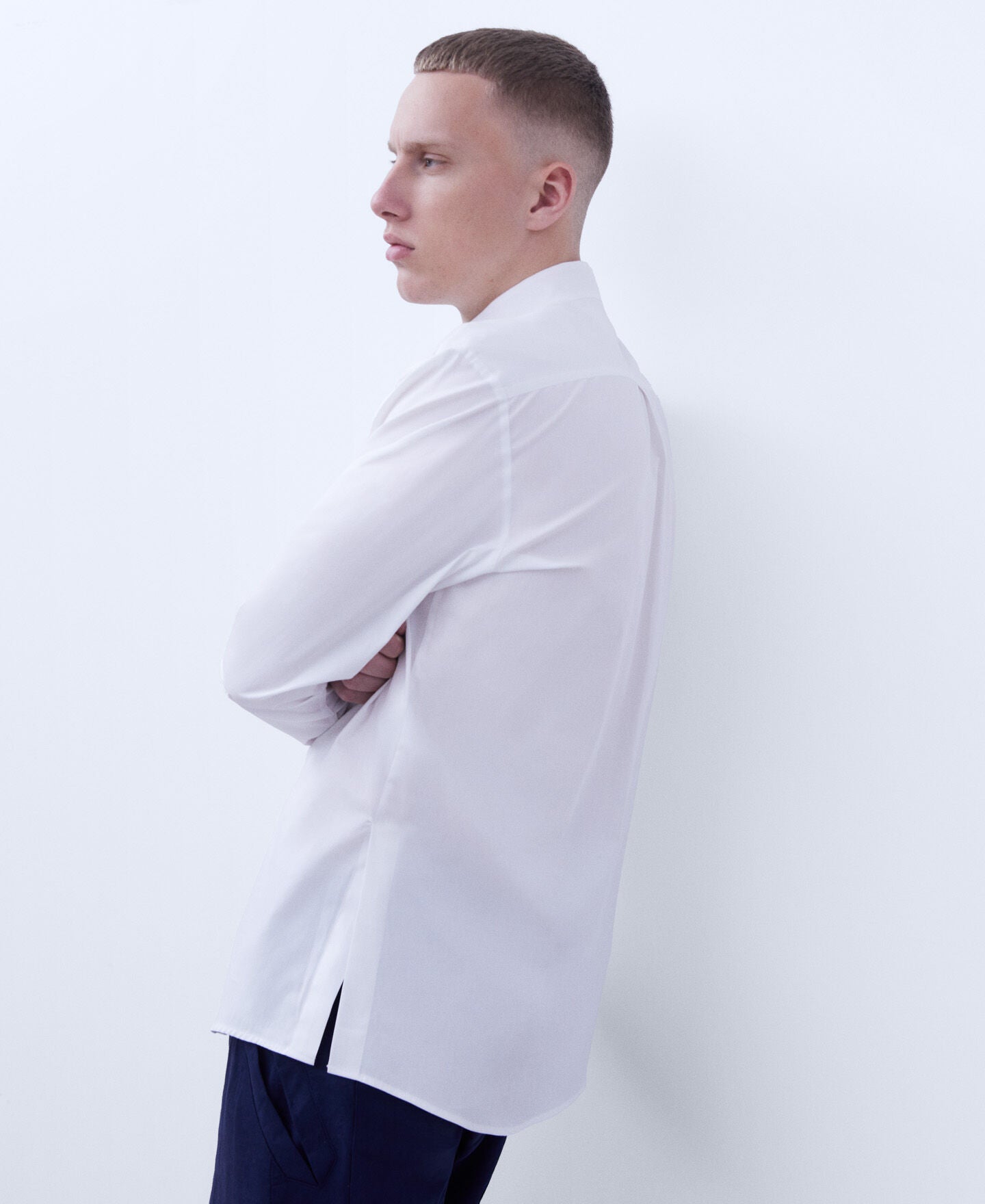 Camisa Cuello Mao Blanco