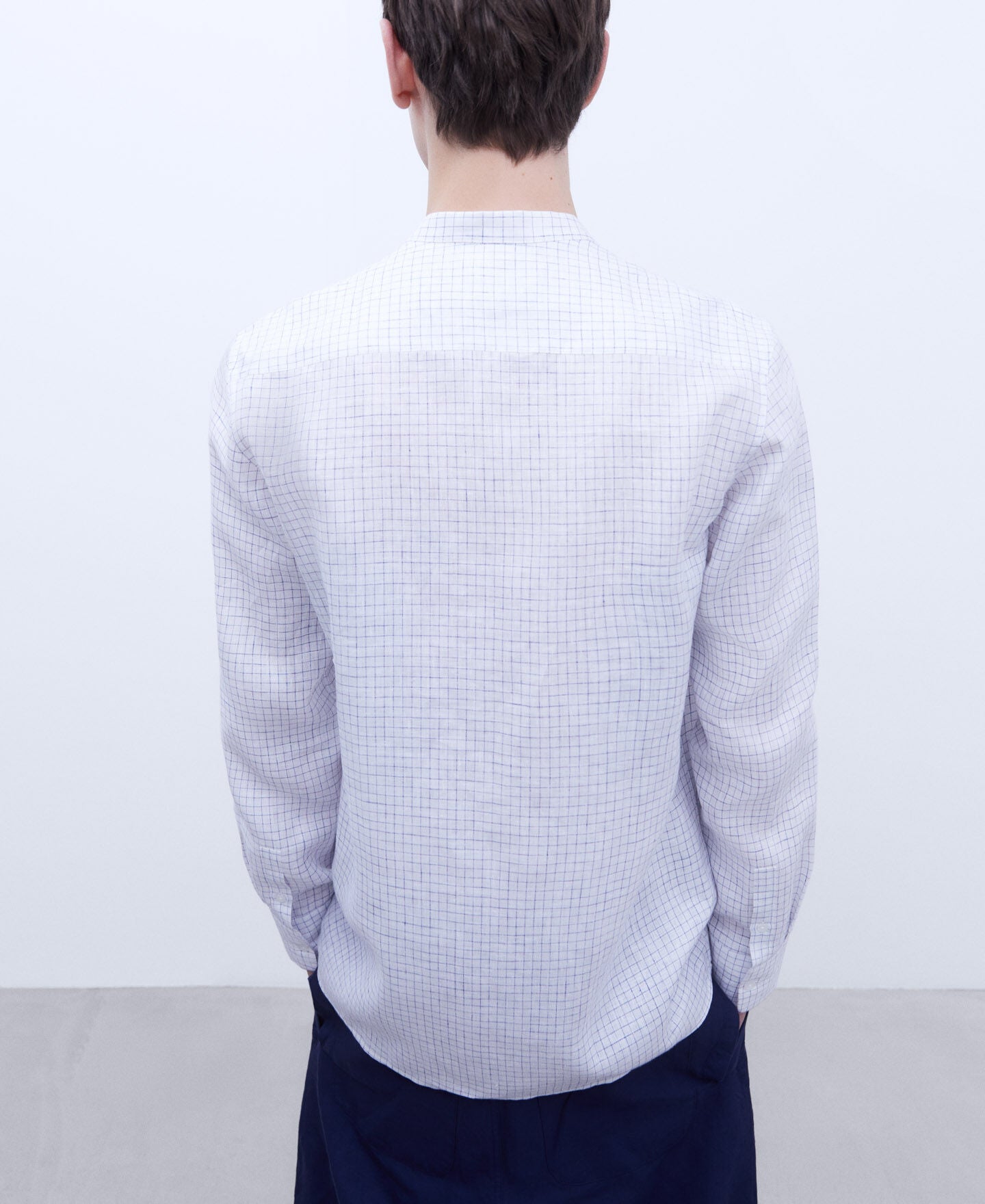 Camisa Botones Lino Blanco