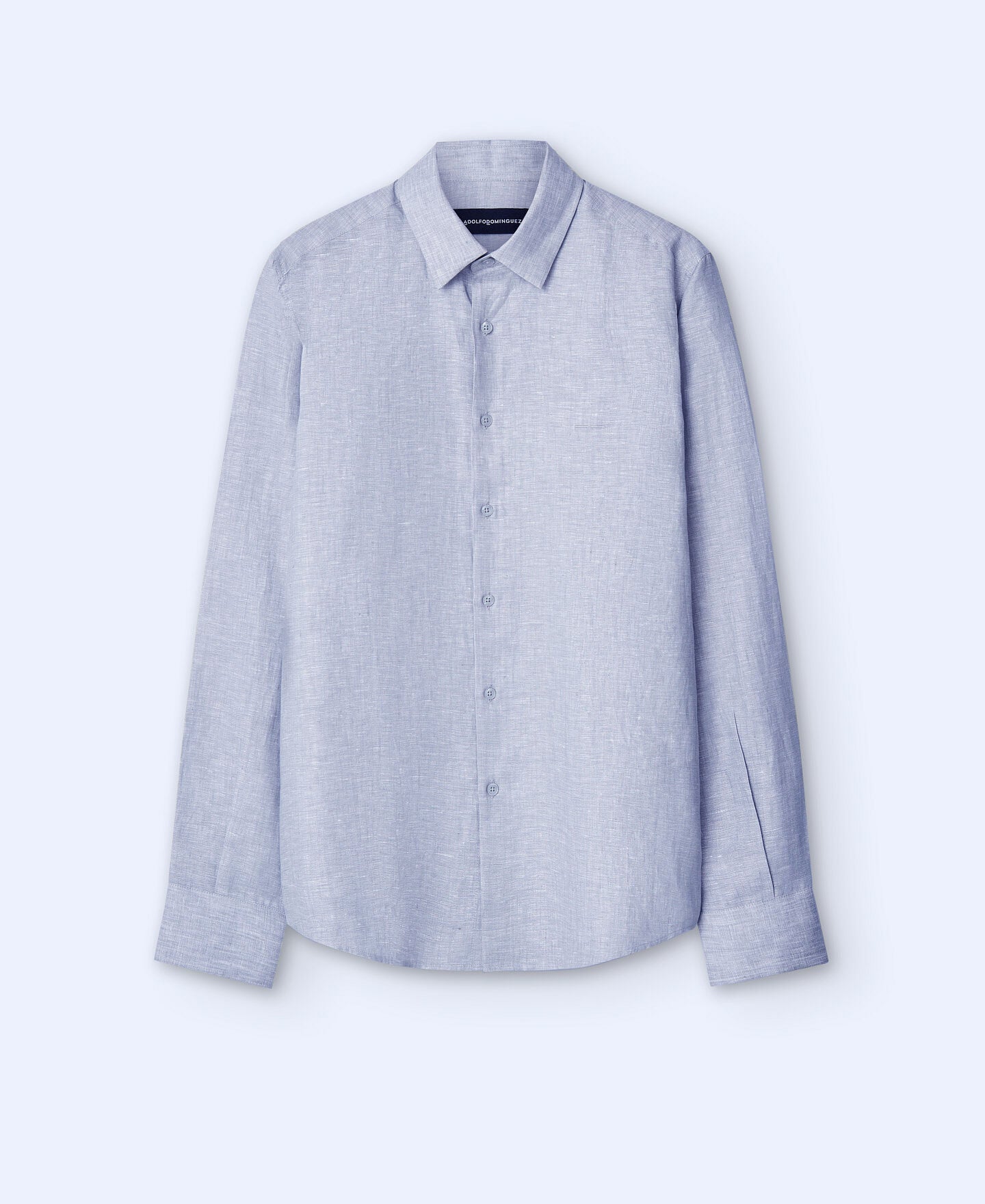 Camisa Botones Lino Gris