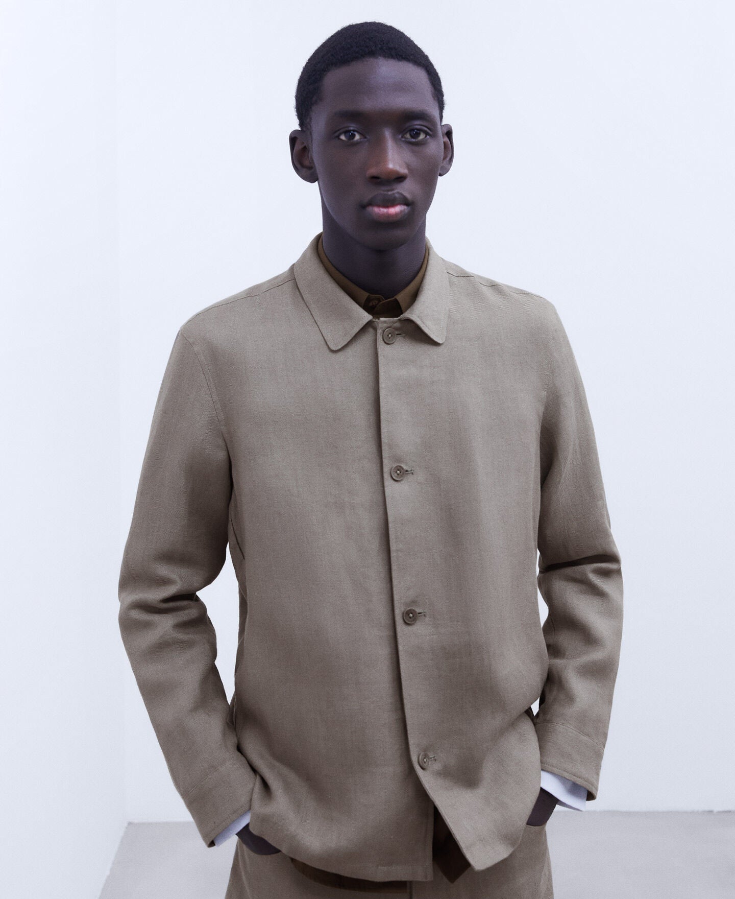 Camisa Lino Gris