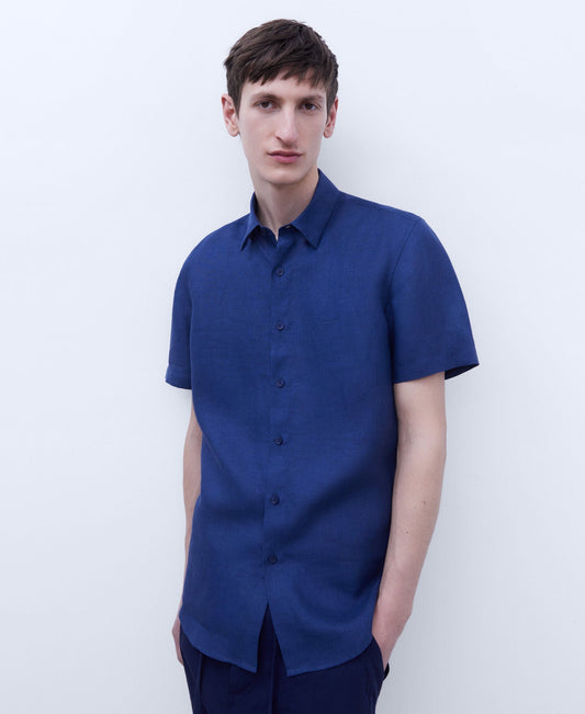 Camisa Botones Azul