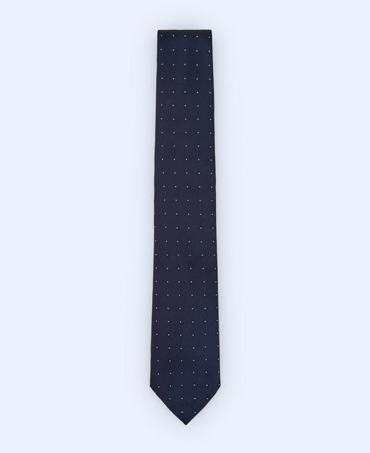Corbata Puntos Simétricos Azul