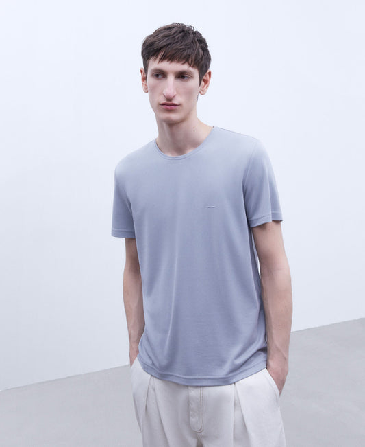 Camiseta Cuello Redondo Gris