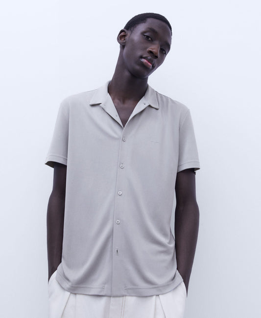 Camiseta Botones Gris