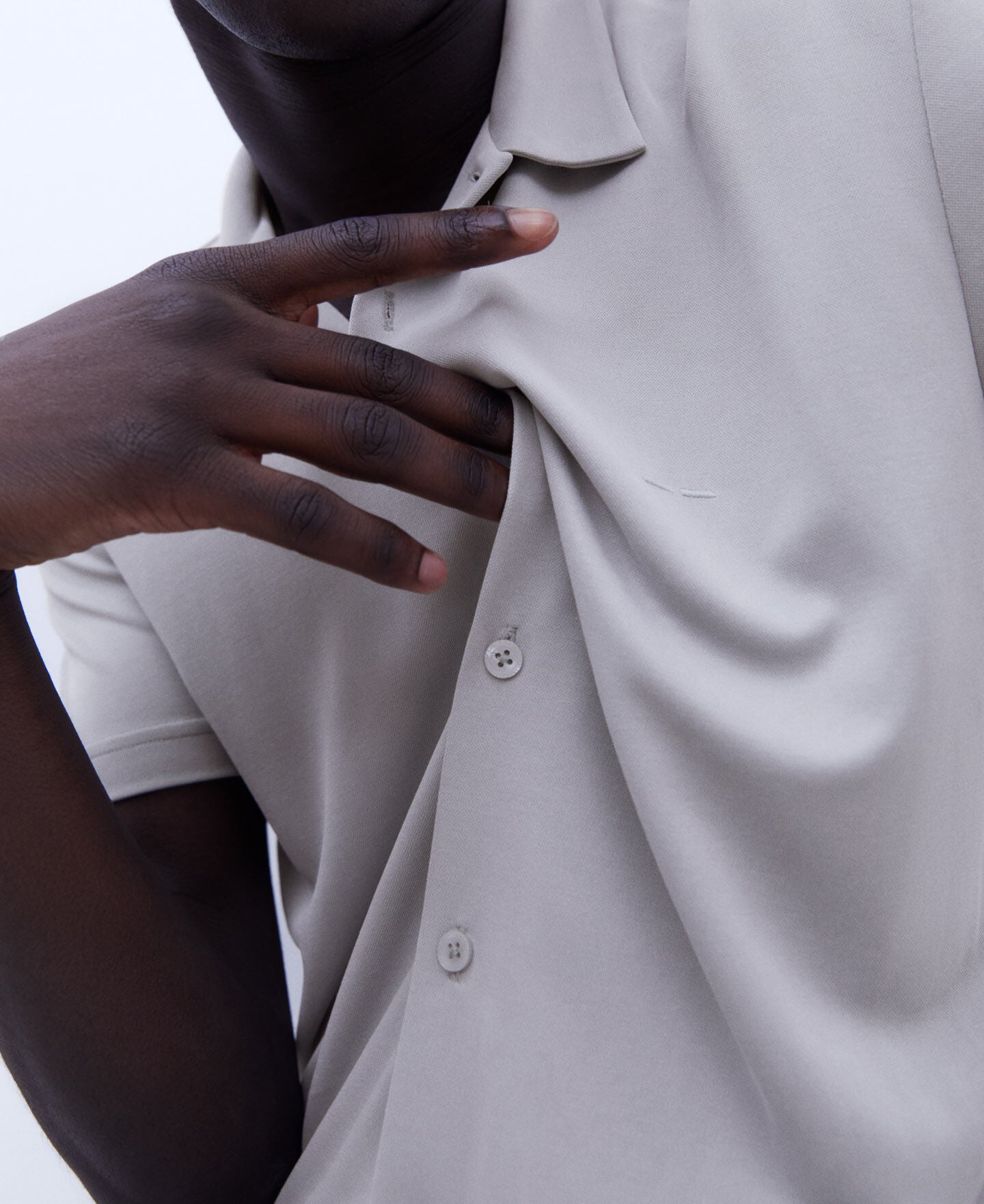 Camiseta Botones Gris