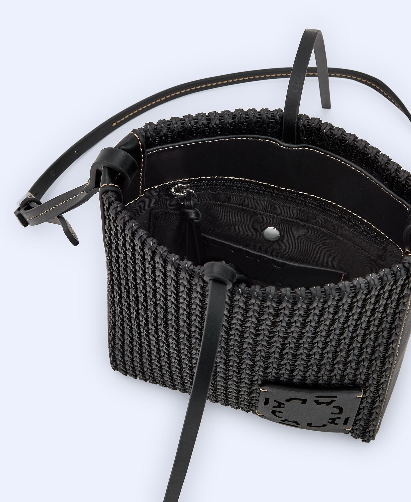 Bolso Trenzado Negro