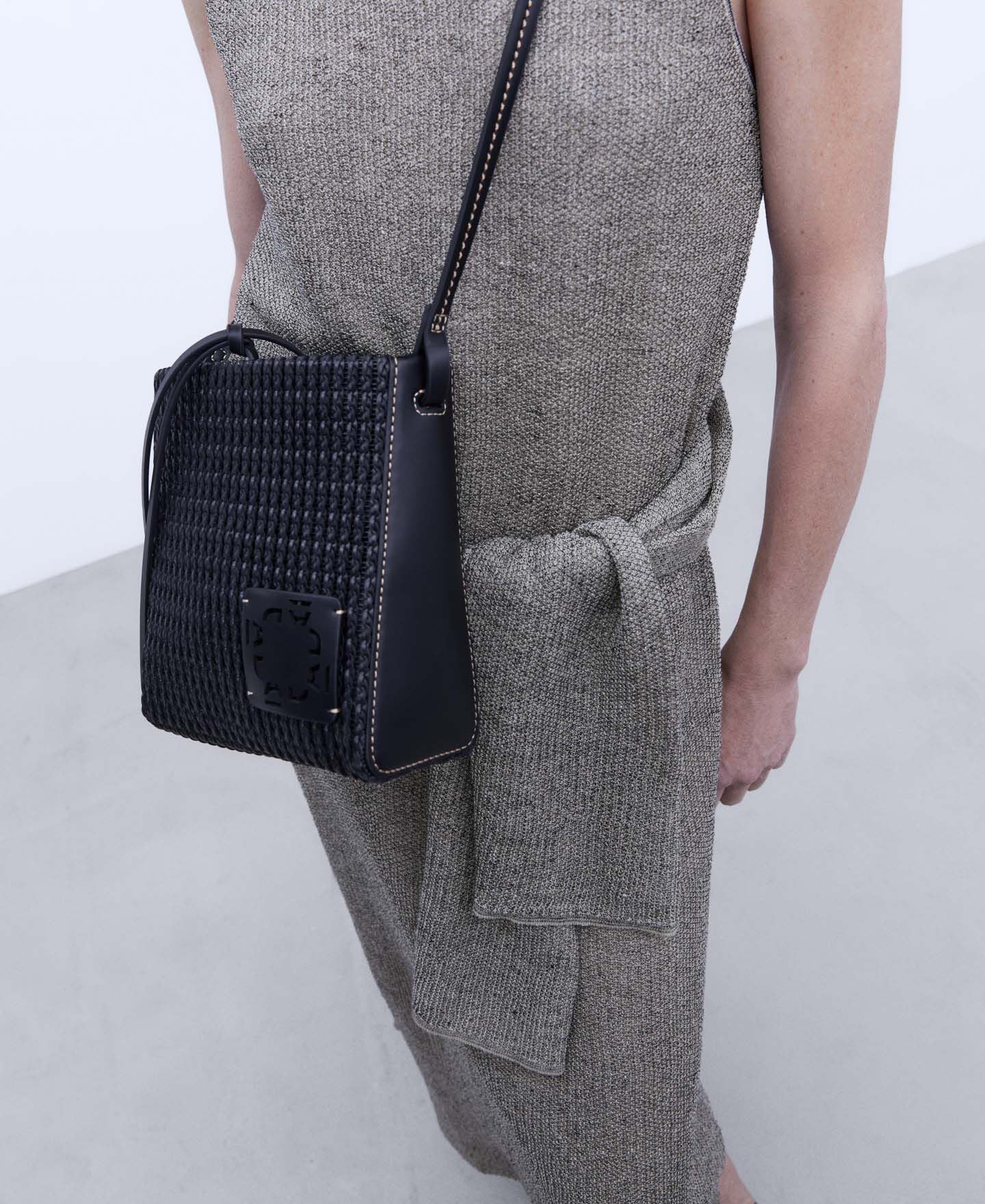 Bolso Trenzado Negro