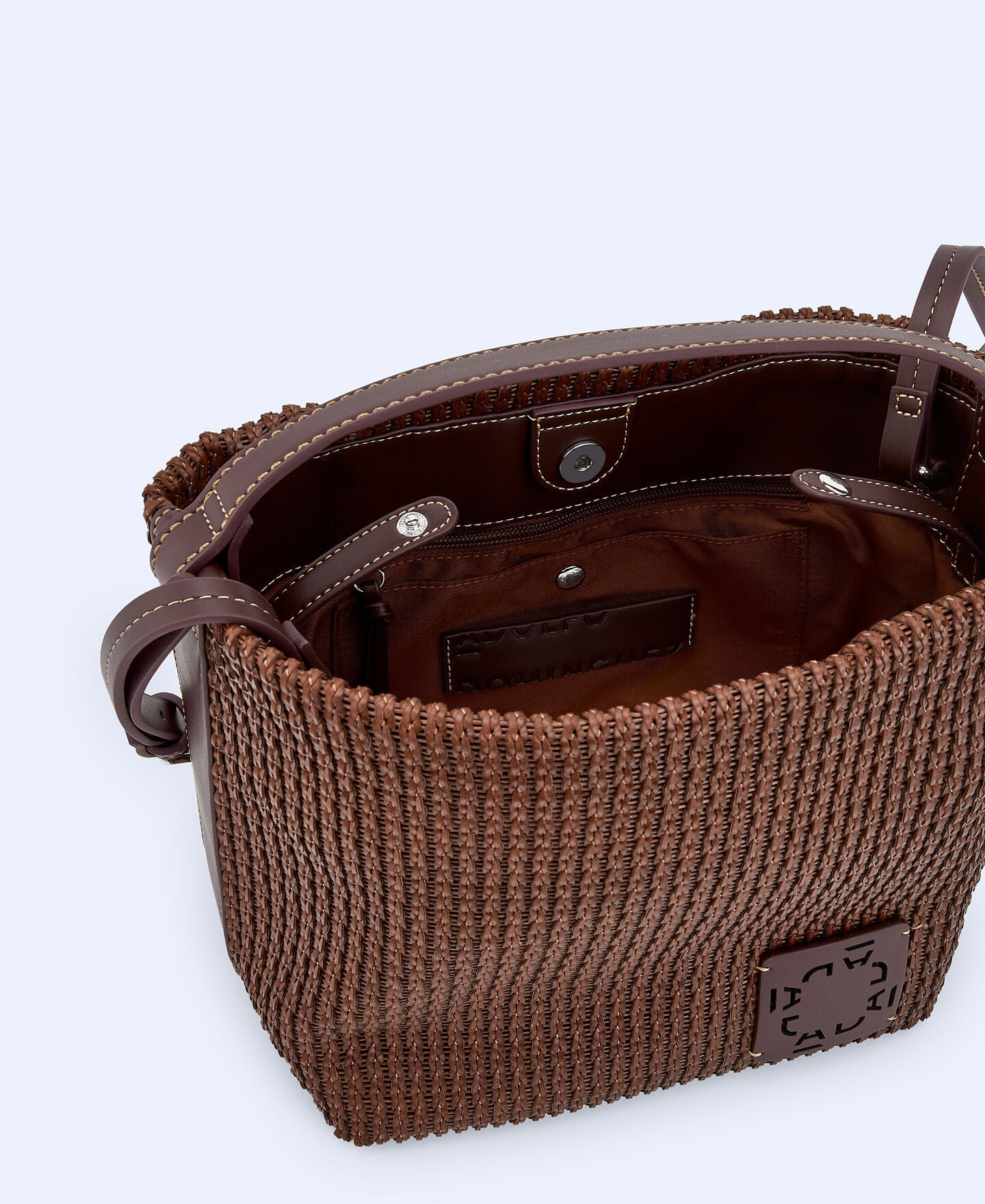 Bolso Trenzado Mediano Café