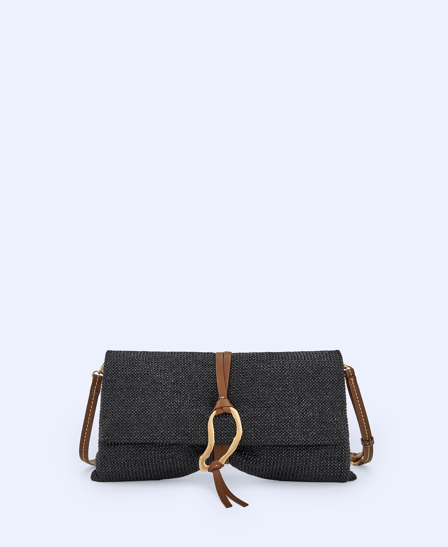 Cartera De Mano Trenzado Negro