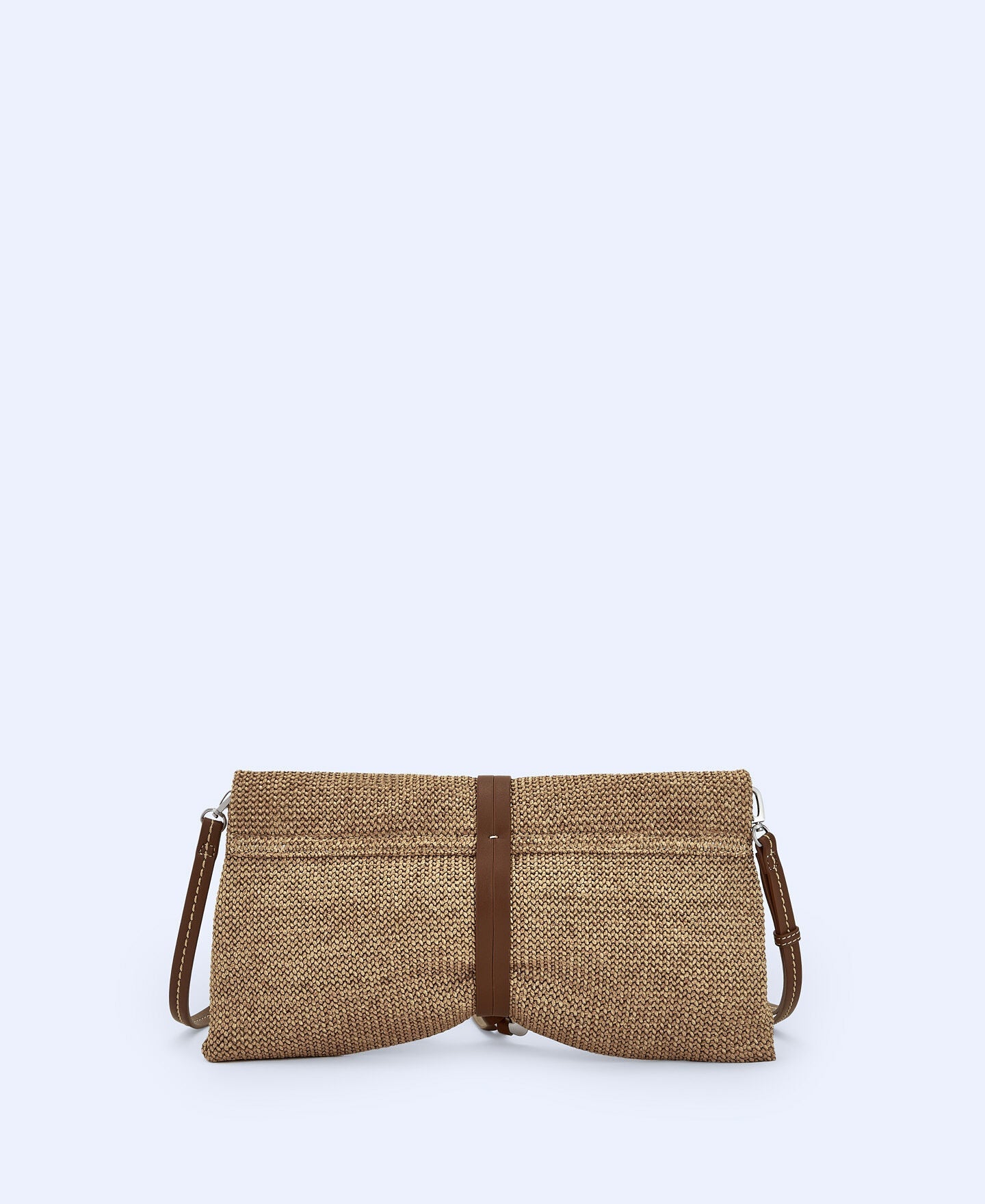 Cartera De Mano Trenzado Café