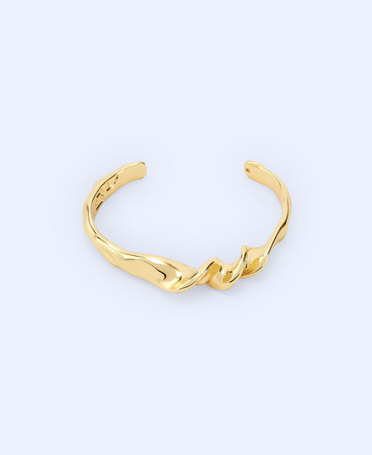 Pulsera Metálica Torsión Dorado