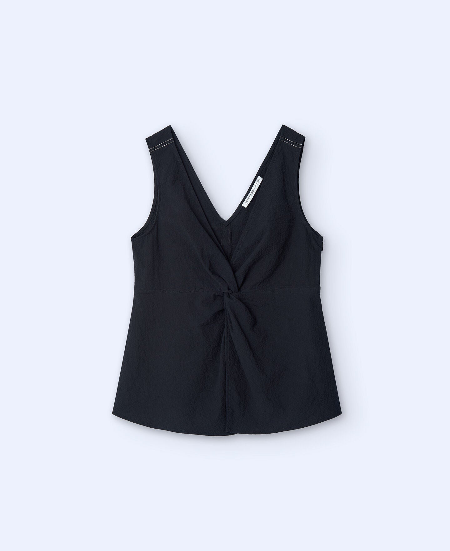 Top Escote Pico Negro