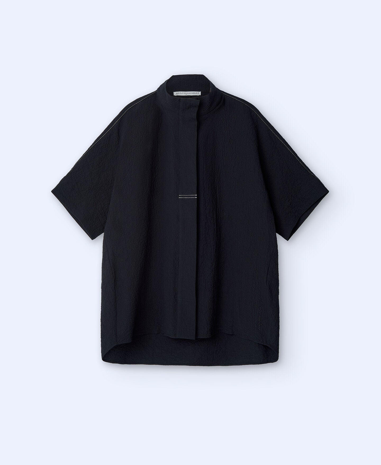 Camisa Con Botones Negro