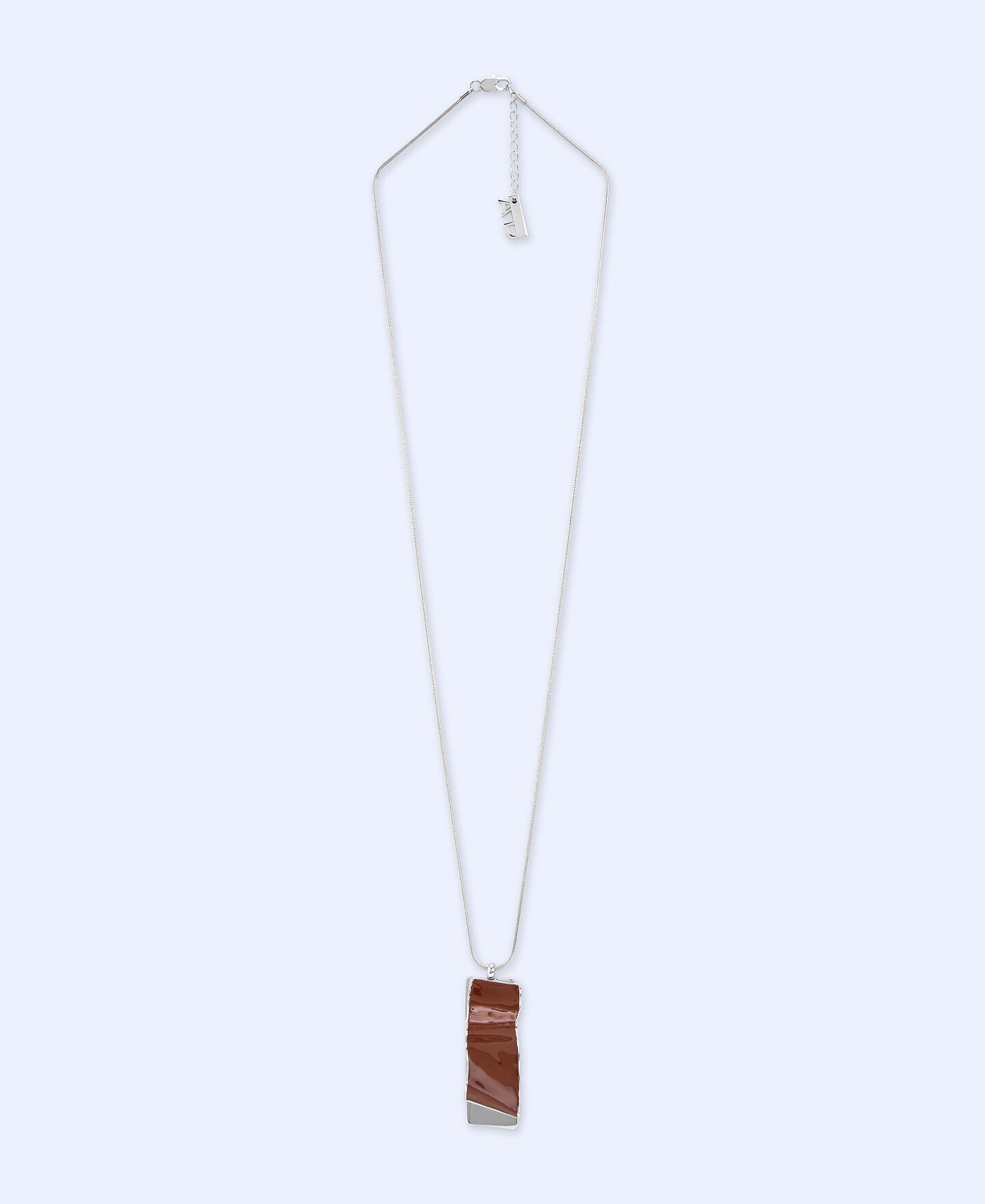 Collar Pliegue Café/Plateado