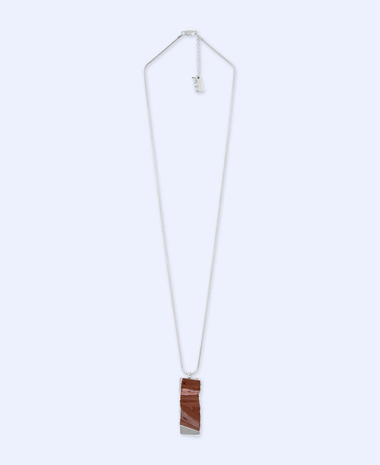 Collar Pliegue Café/Plateado