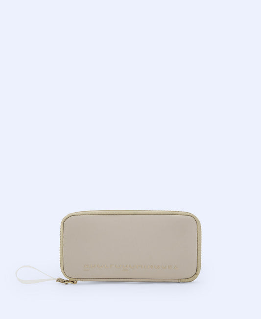 Billetera Rectangular Cremallera Blanco
