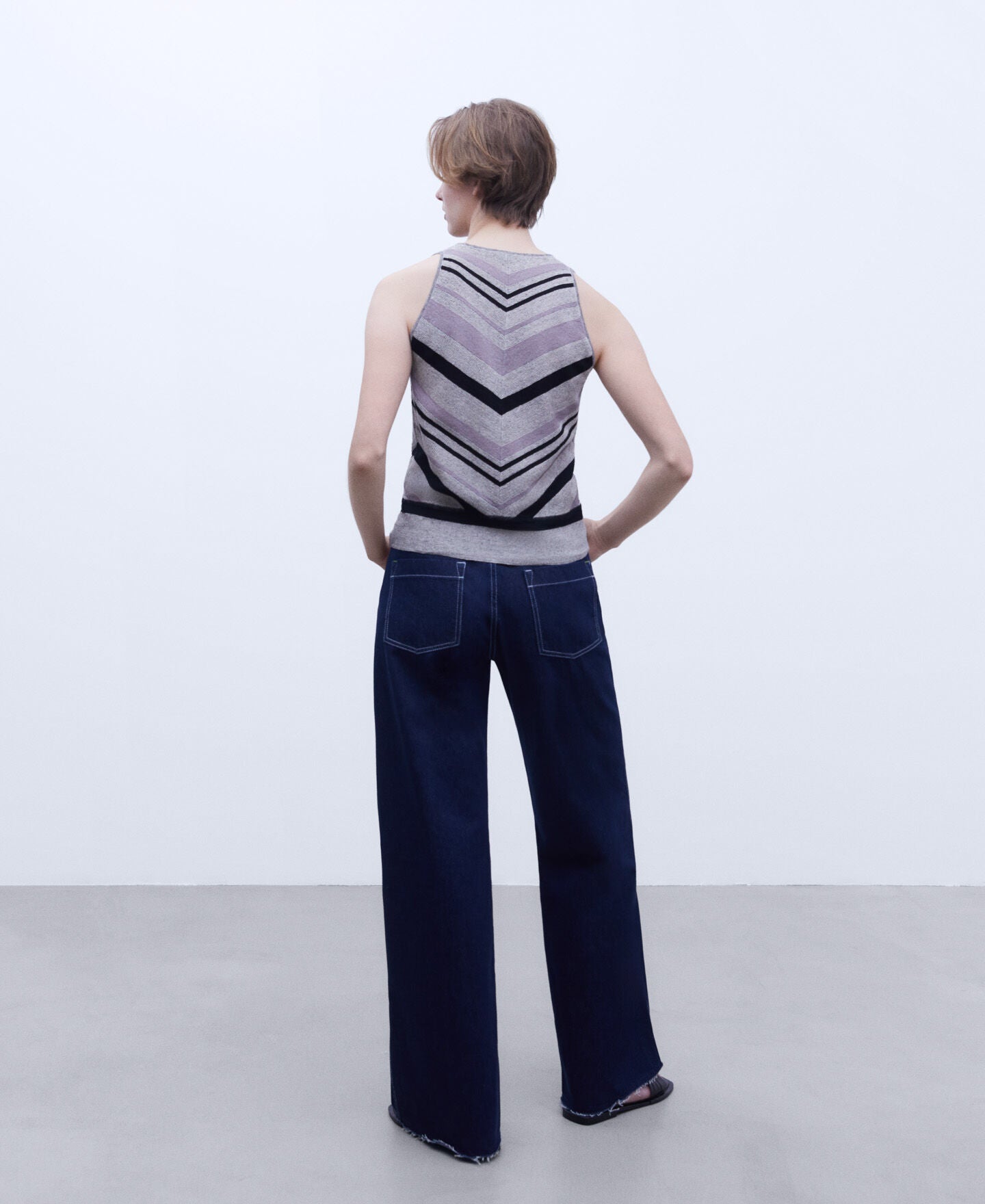 Top Rayas Diagonales Multicolor
