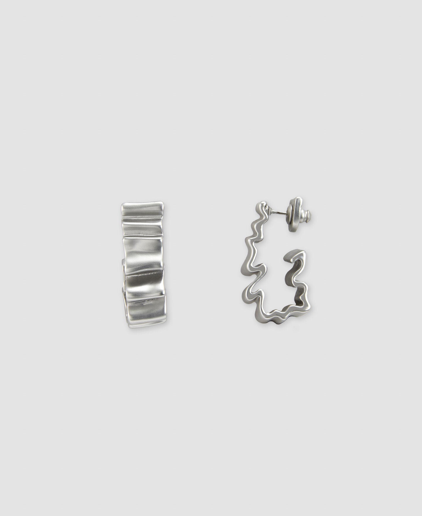 Arete Textura Plateado