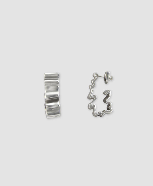 Arete Textura Plateado