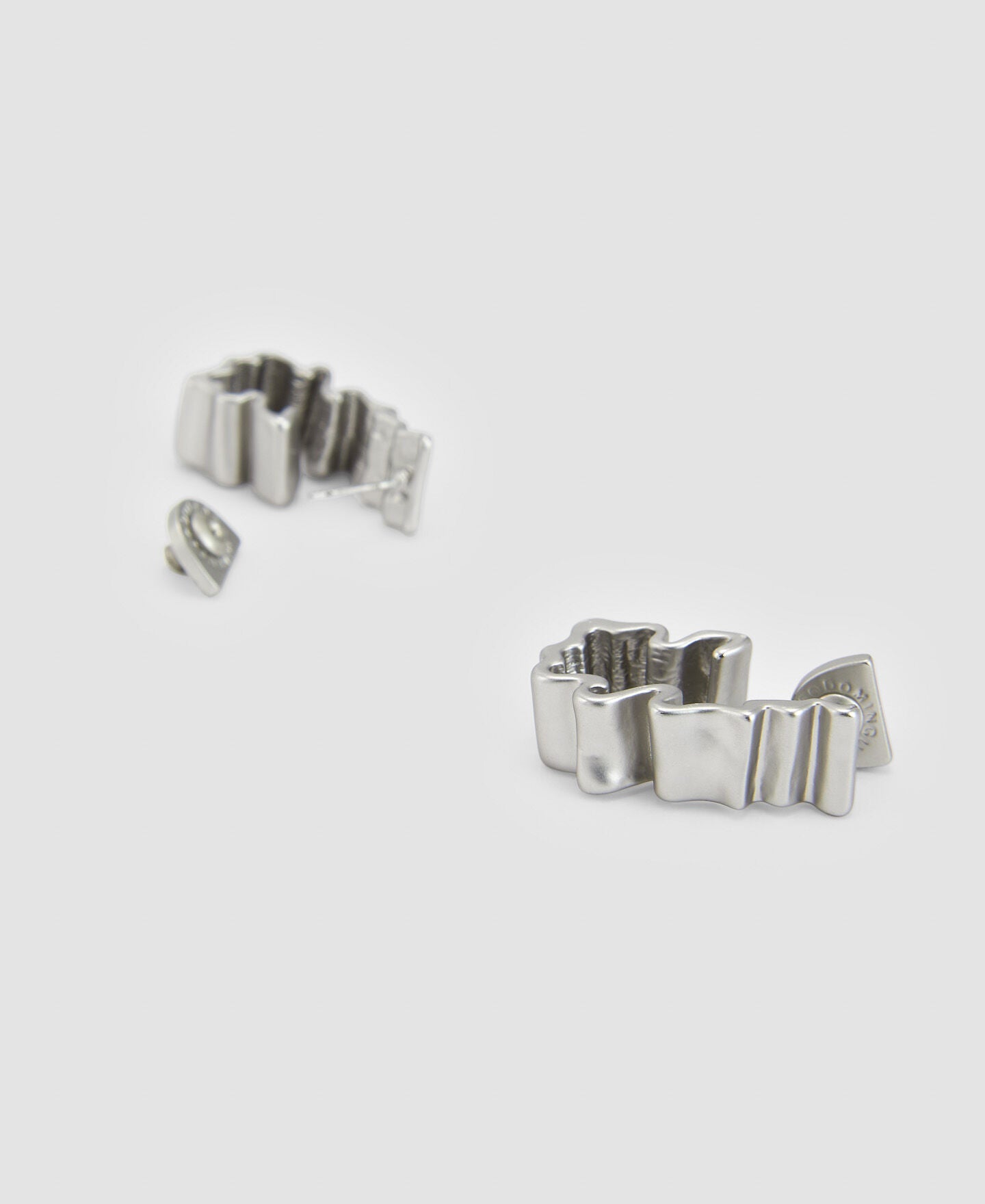 Arete Textura Plateado