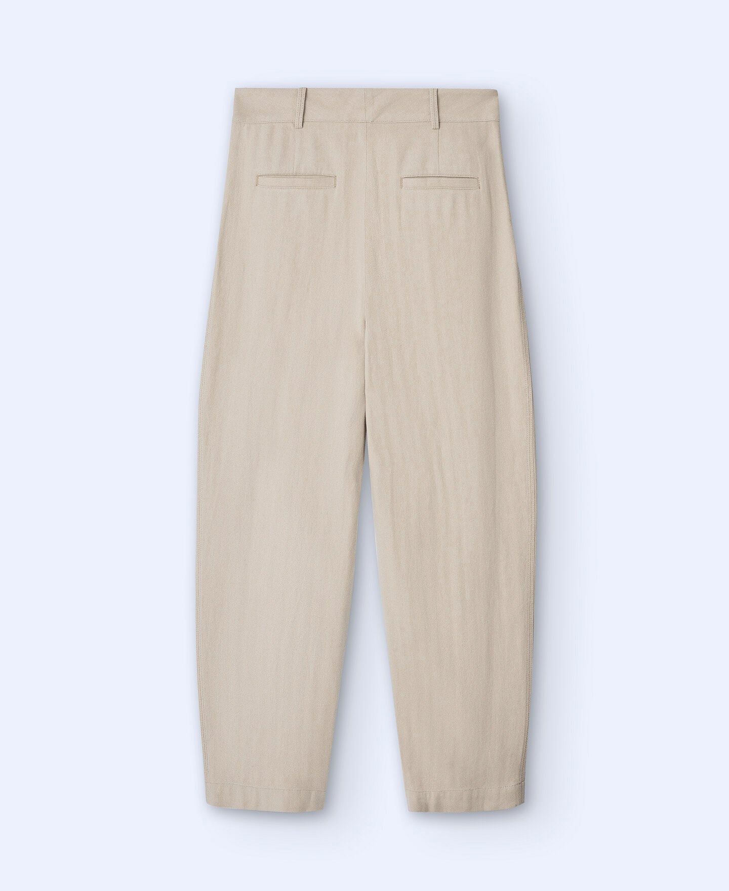 Pantalón Fluido Lino Amarillo Claro
