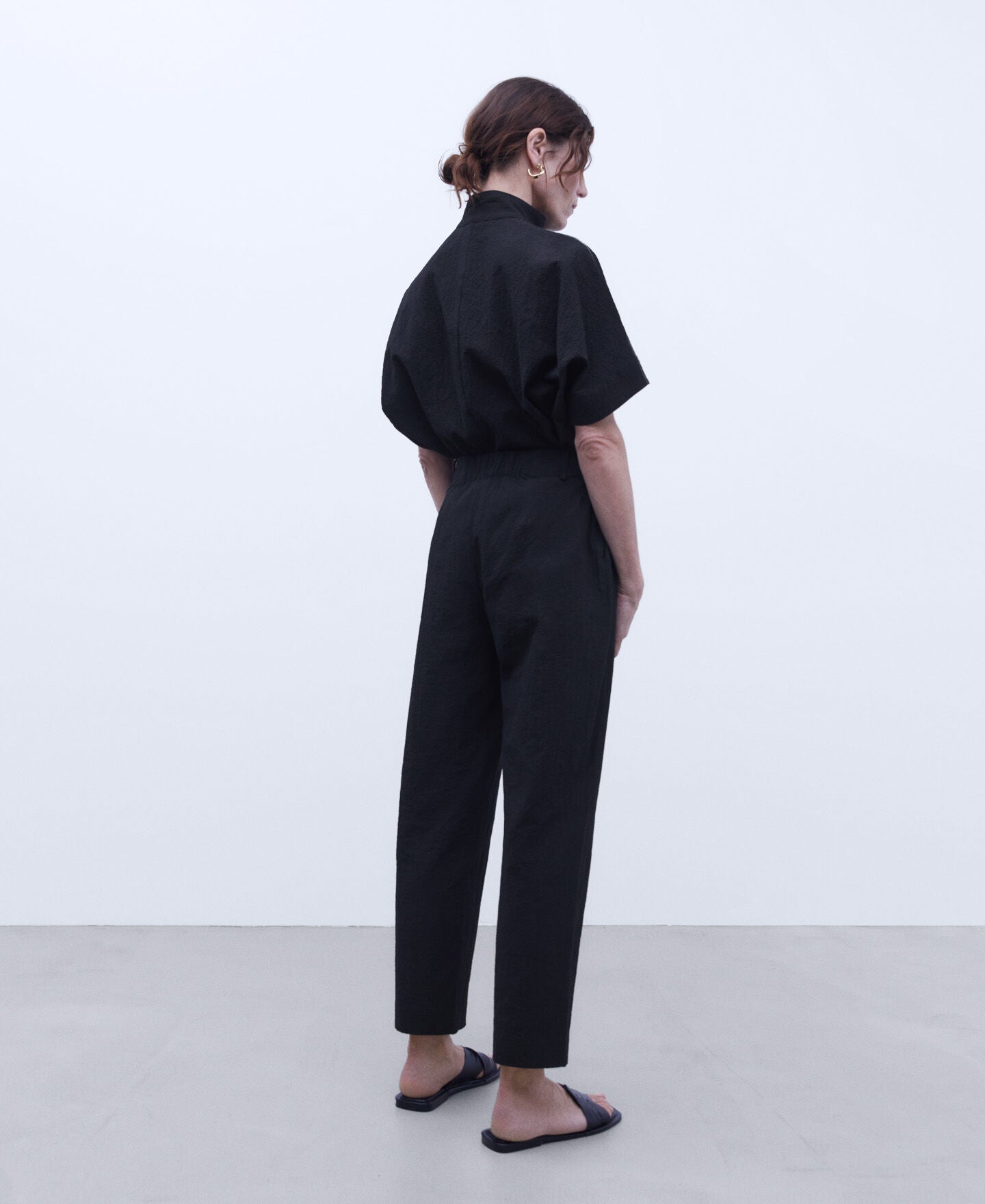 Pantalón Ancho Tobillero Negro