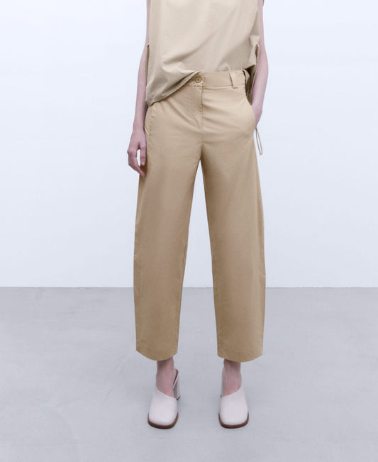 Pantalón Tiro Alto Beige