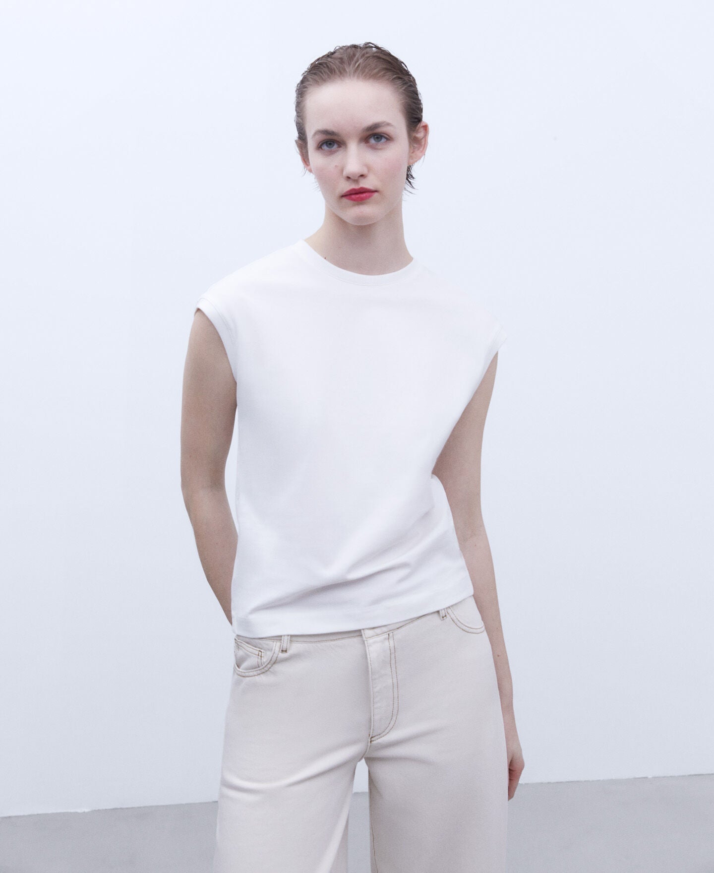 Camiseta Cuello Redondo Blanco