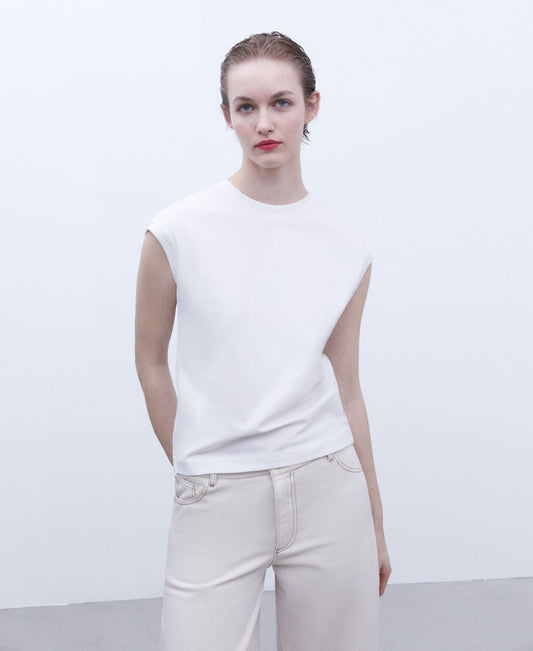 Camiseta Cuello Redondo Blanco