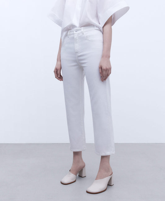 Pantalón Denim Bolsillo Blanco
