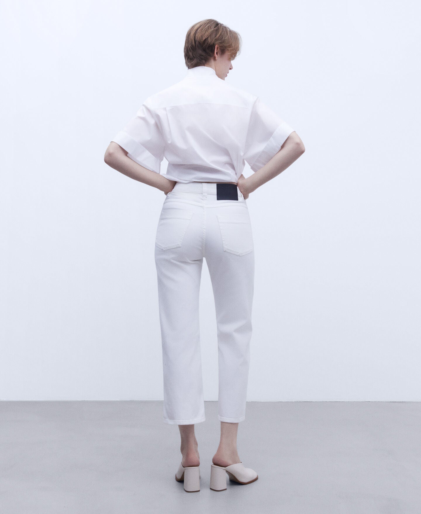 Pantalón Denim Bolsillo Blanco