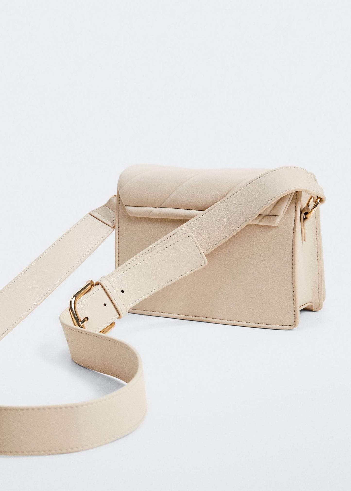 Bolso Cruzado Acolchado Blanco