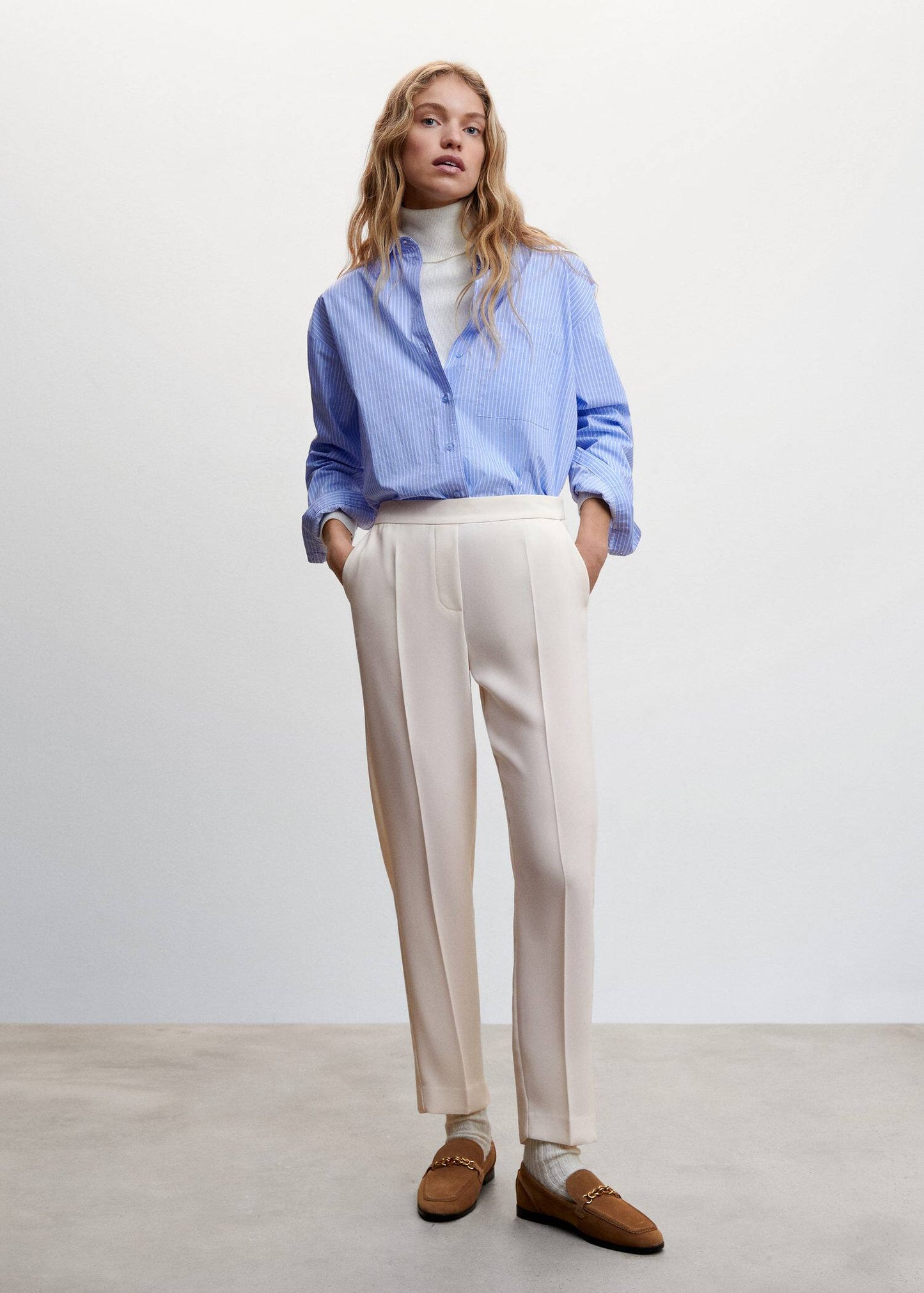 Pantalón Fluido Beige