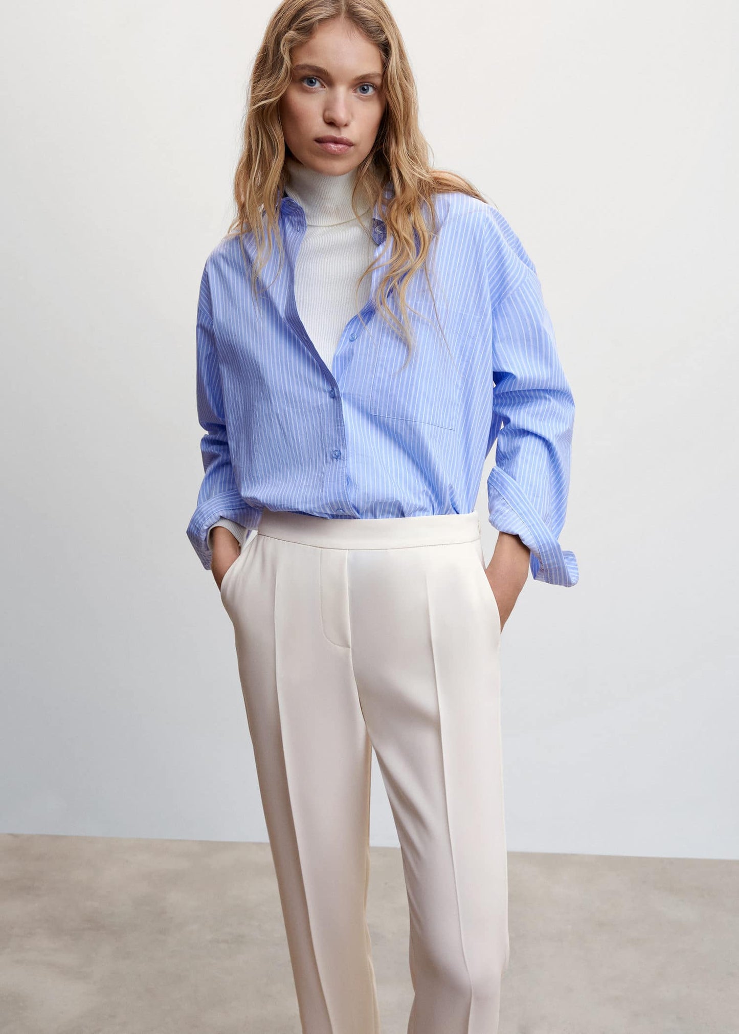 Pantalón Fluido Beige