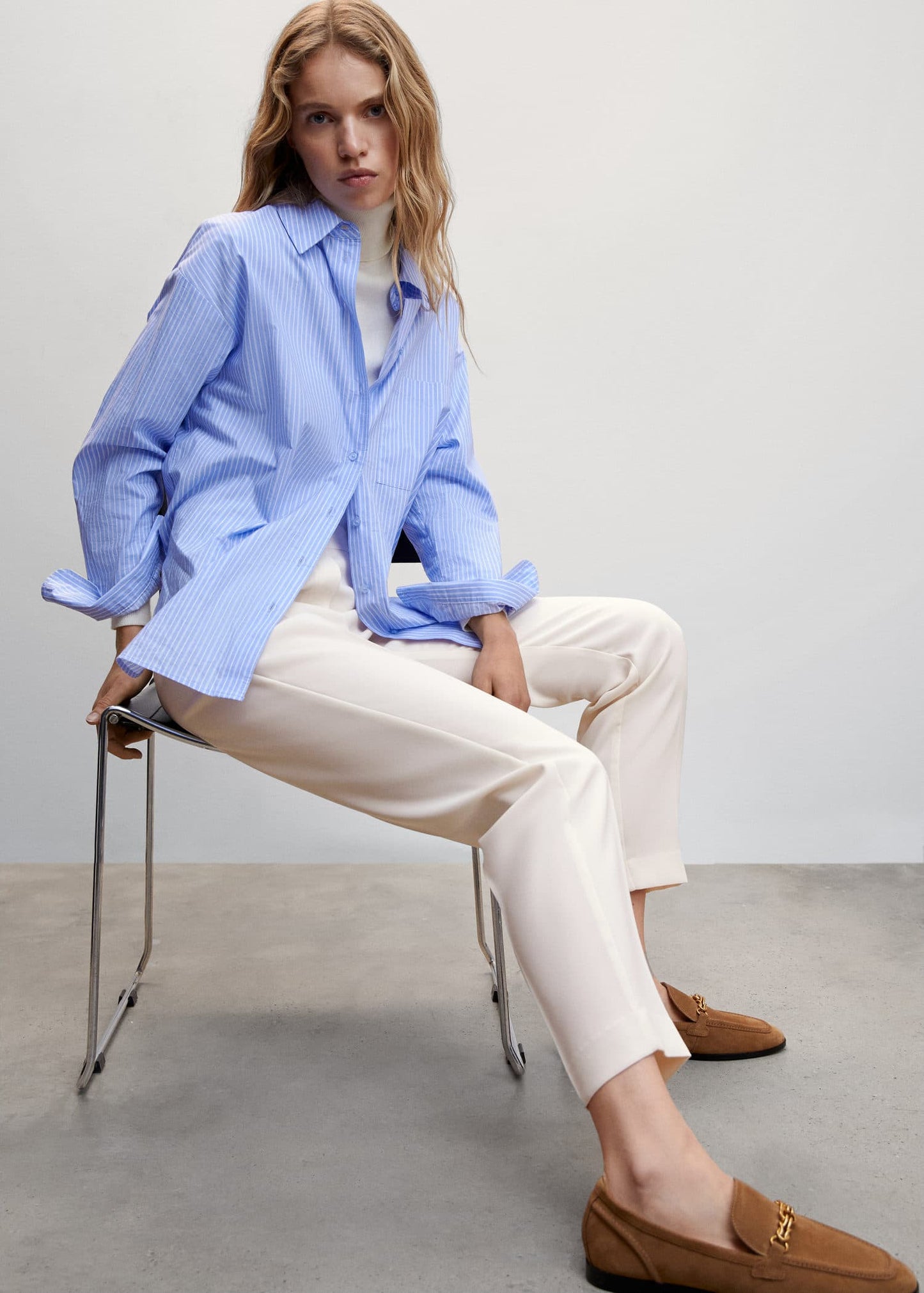 Pantalón Fluido Beige