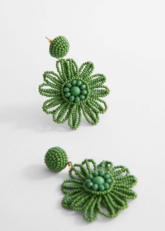 Pendientes Flores Abalorios