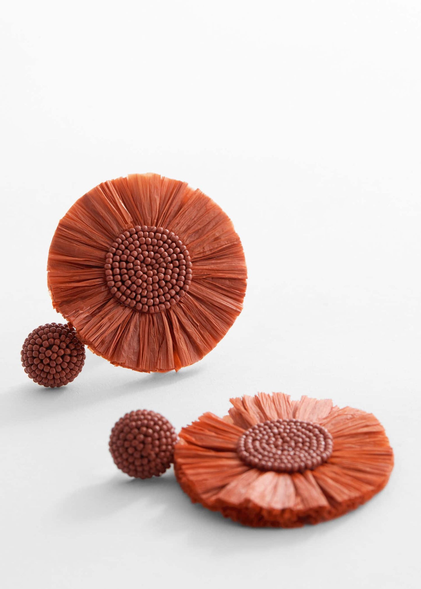 Pendientes Rafia Naranja