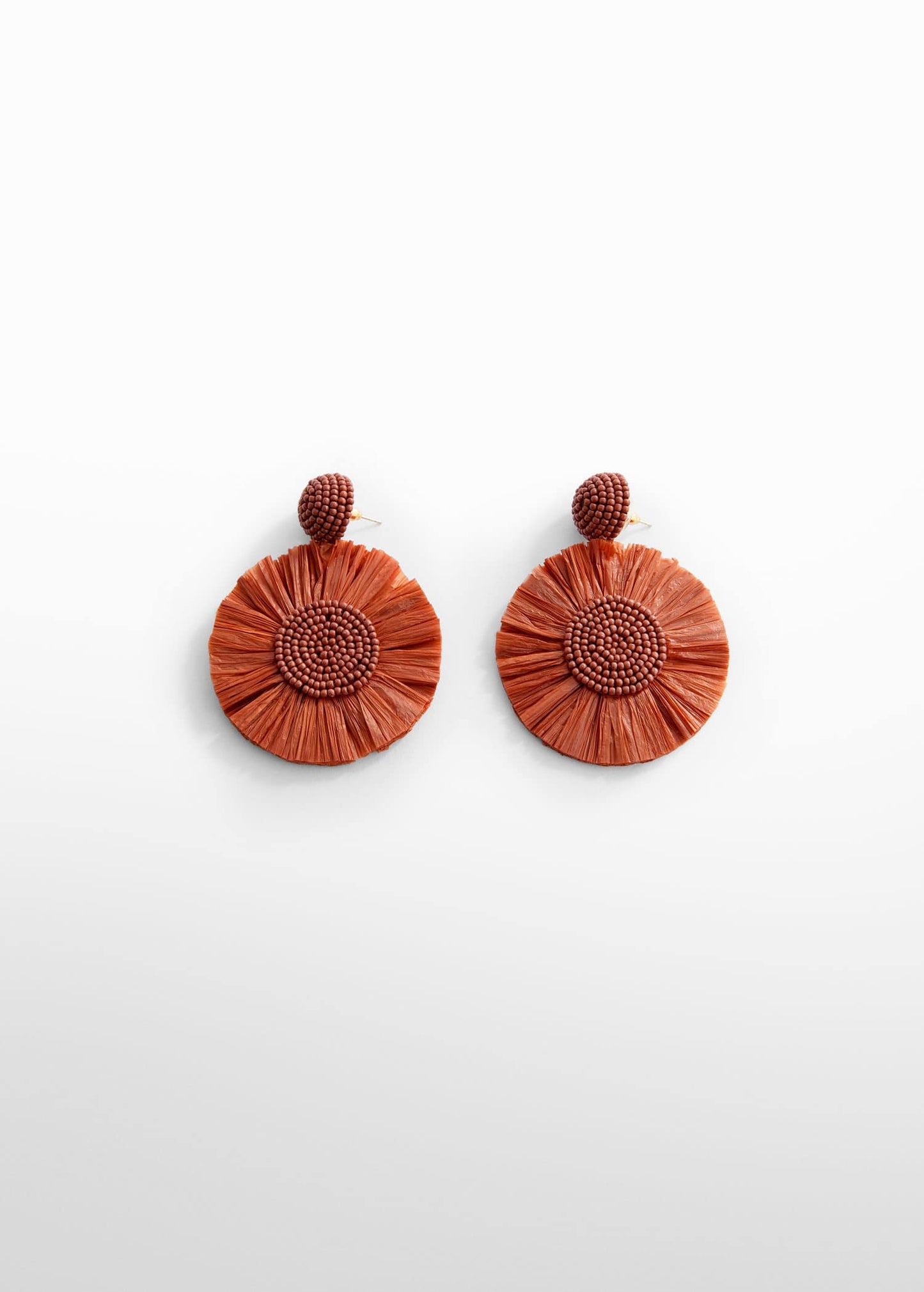 Pendientes Rafia Naranja