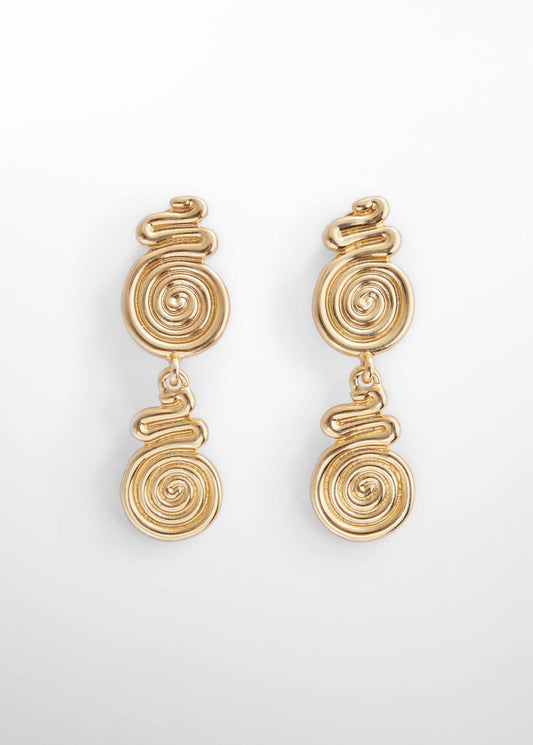 Pendientes Espiral Dorado