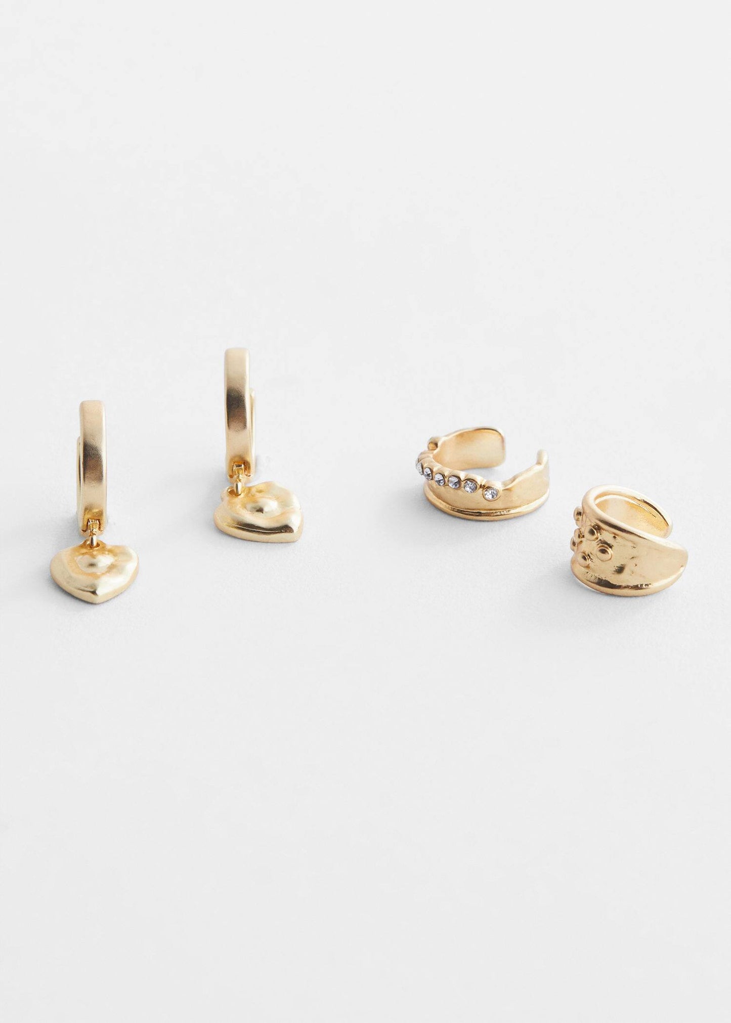 Set Pendientes Combinados Dorado
