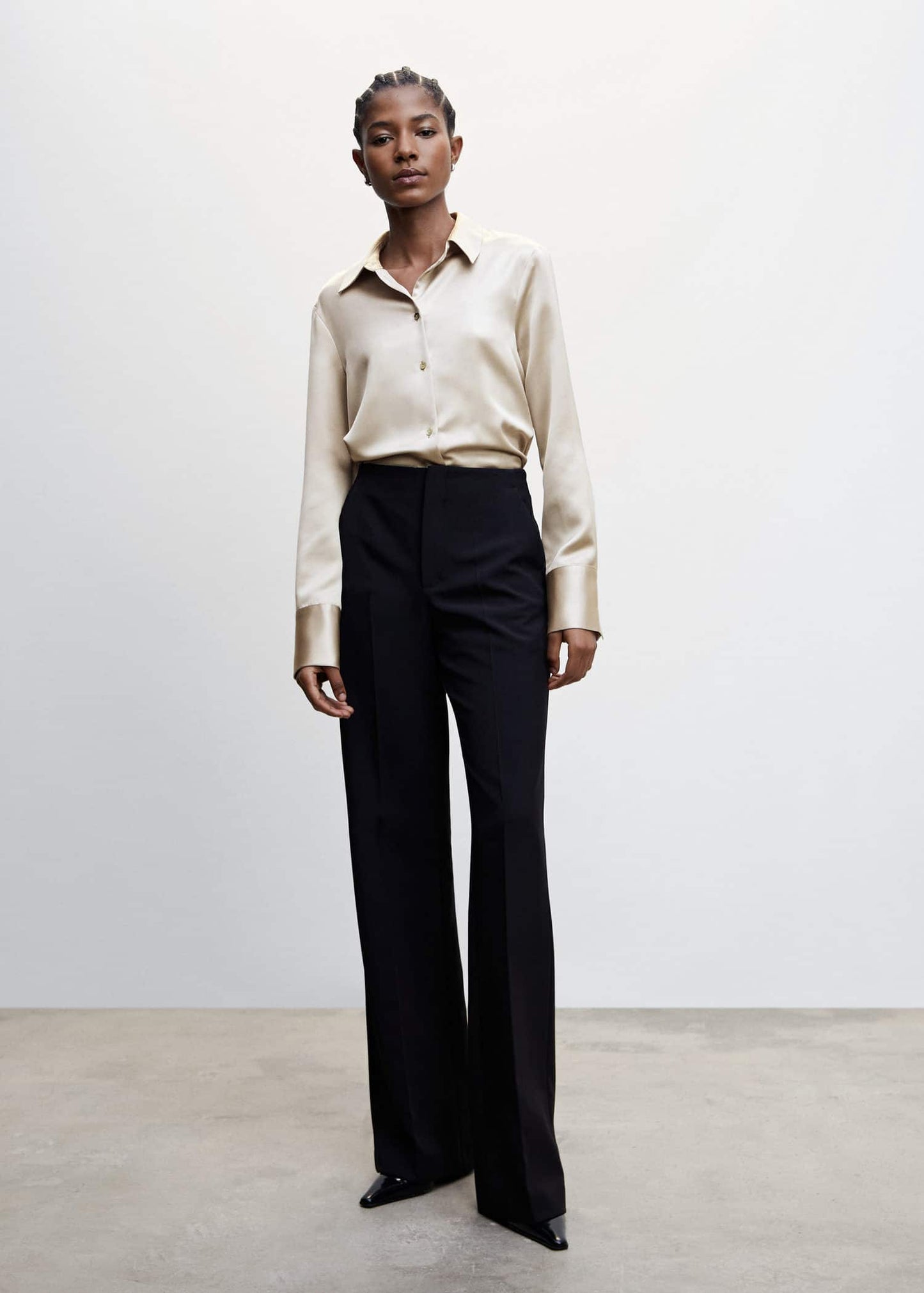 Blusa Satinada Botones