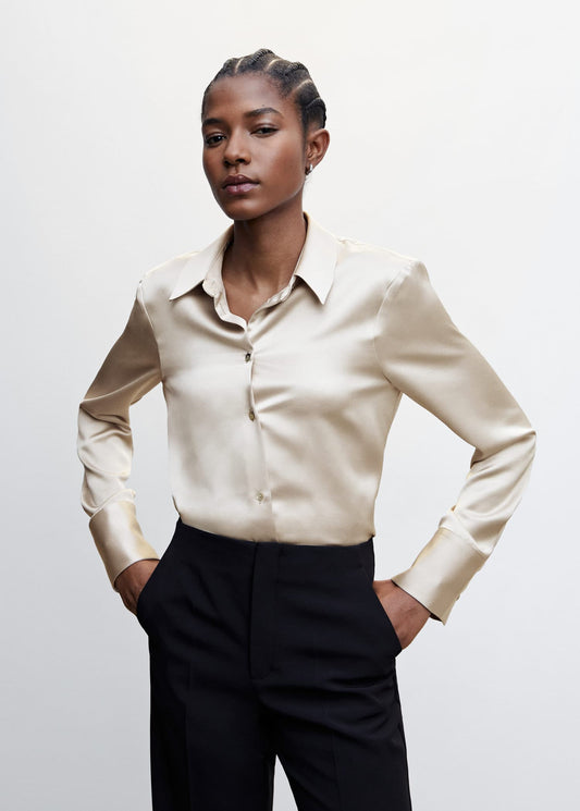 Blusa Satinada Botones