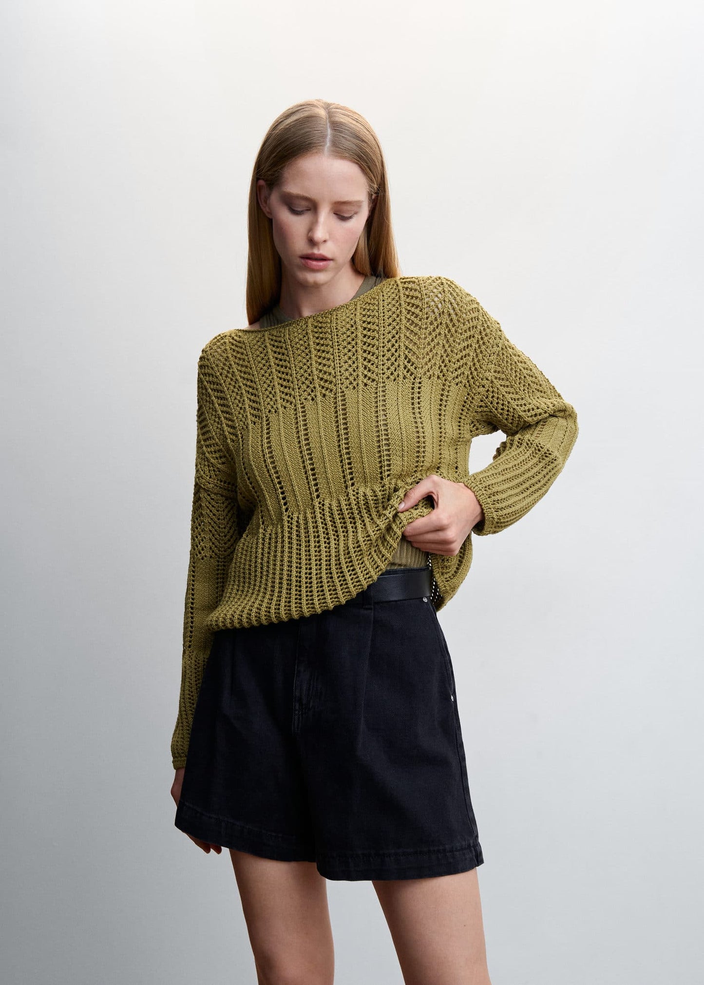 Sudadera Calado Verde