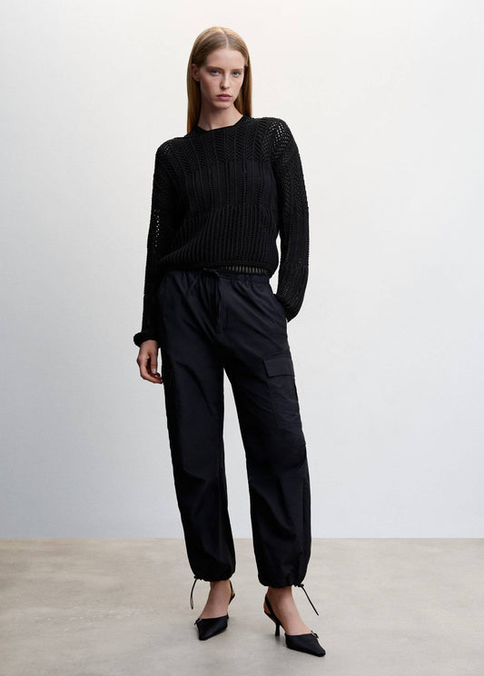 Sudadera Calado Negro
