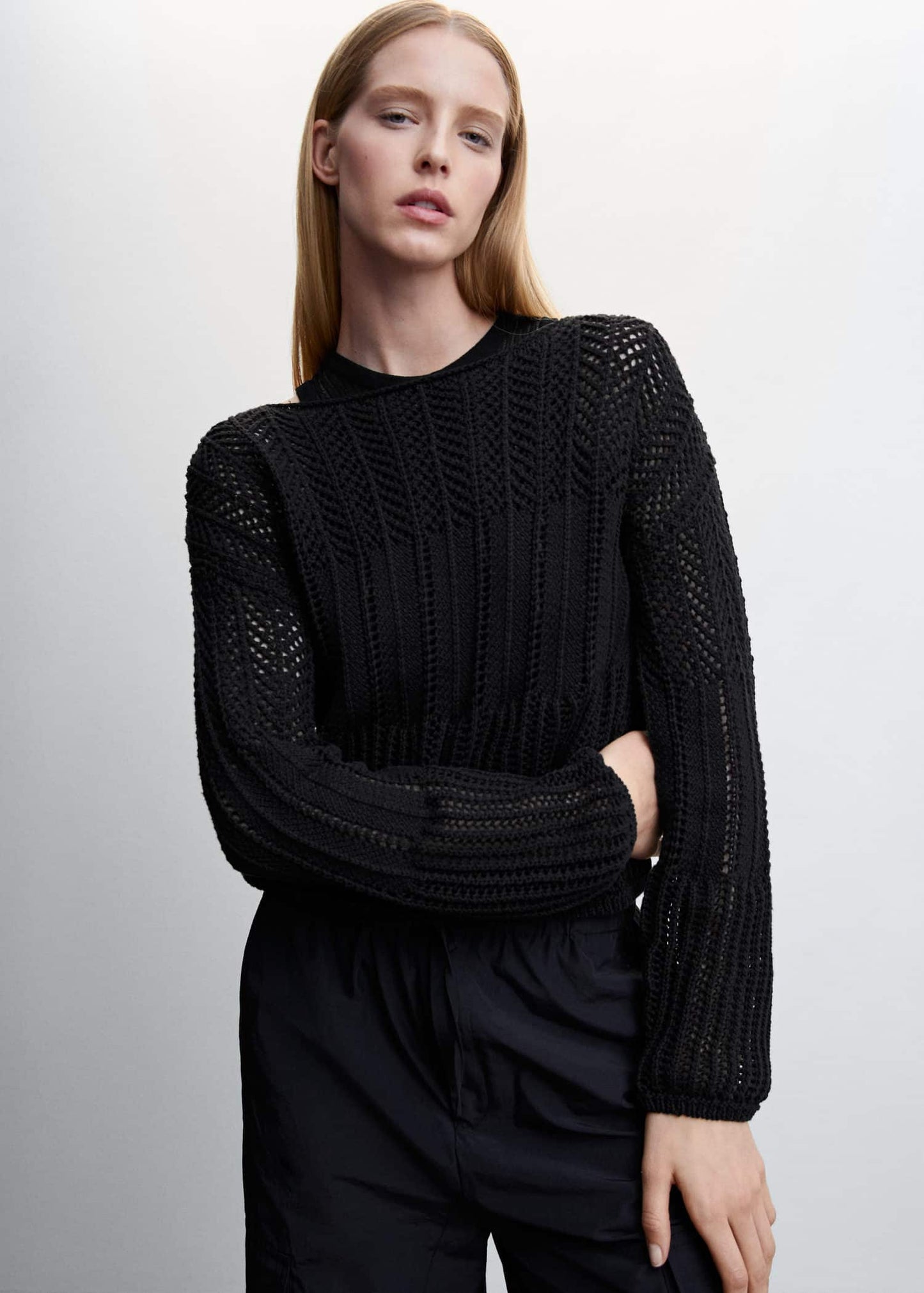 Sudadera Calado Negro