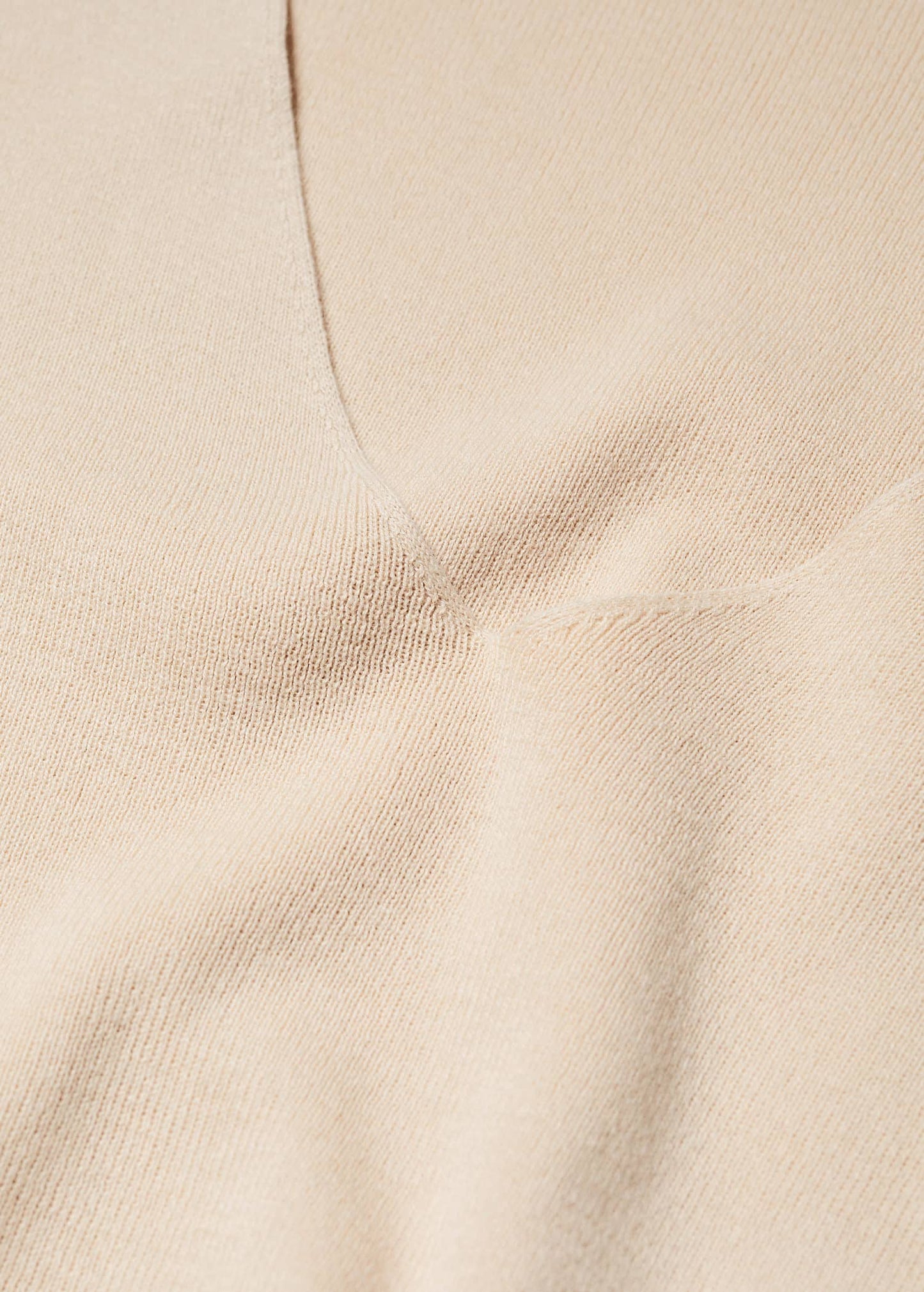 Sudadera Oversize Manga Tres Cuartos Beige