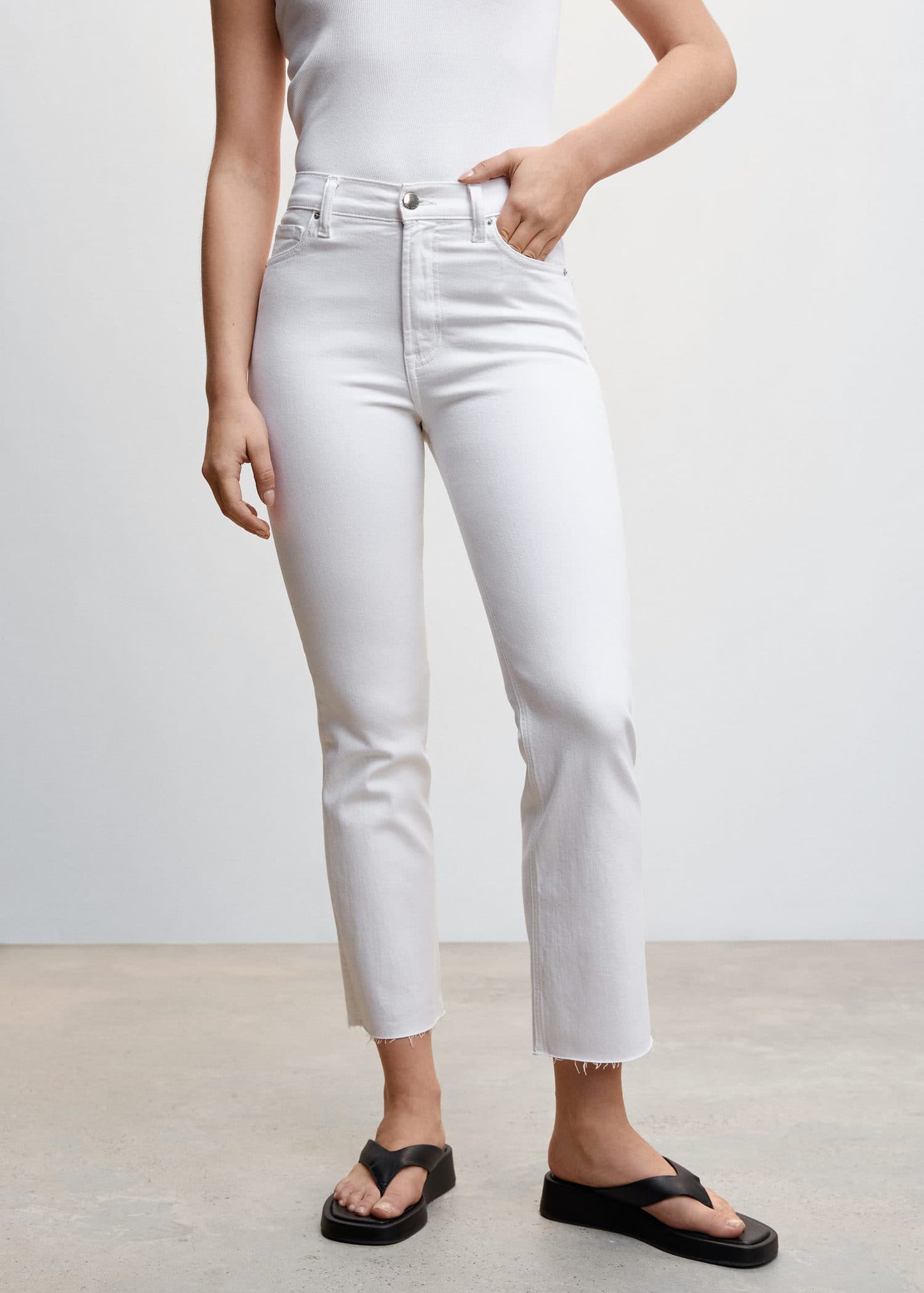 Pantalón Denim Blanco