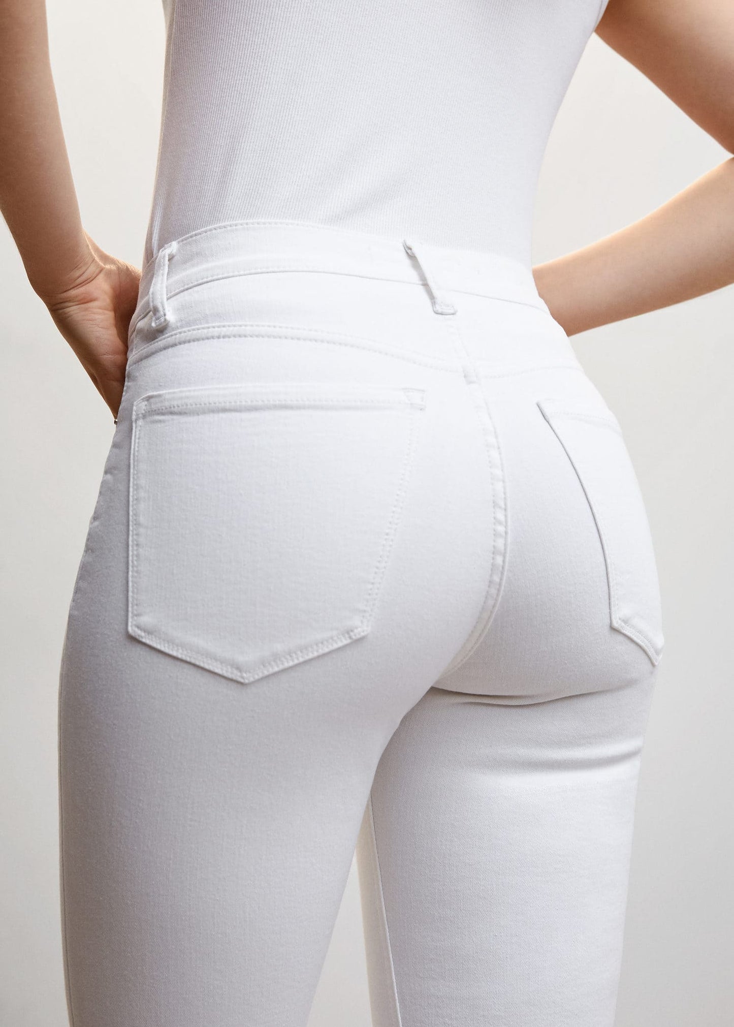 Pantalón Denim Blanco