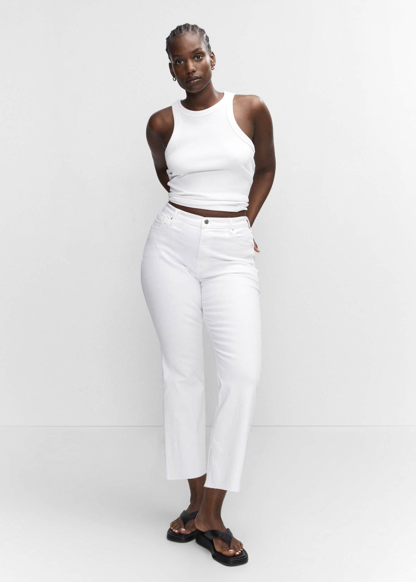 Pantalón Denim Blanco